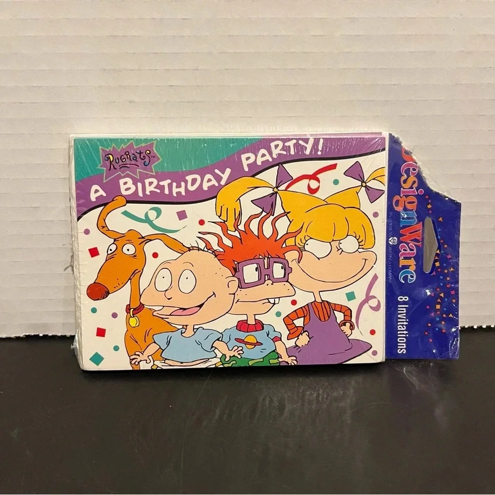 Vintage RUGRATS Nickelodeon Birthday Invitation (8) Birthday Party Cards